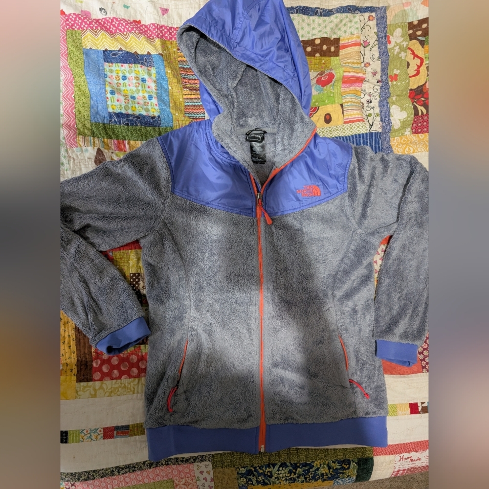 The North Face Women's Purple and Gray Fleece Jacket